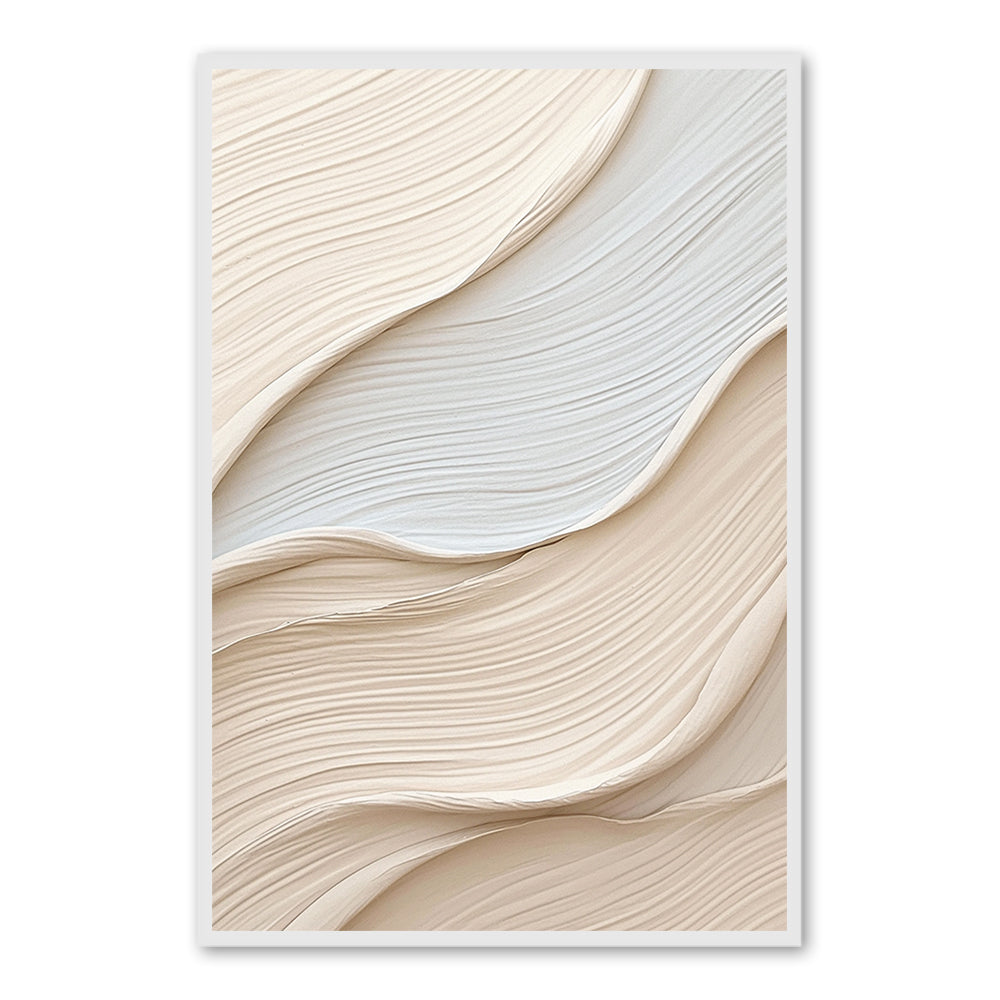 Flowing Harmony Textured Abstract Painting – Minimalist Style Wall Art