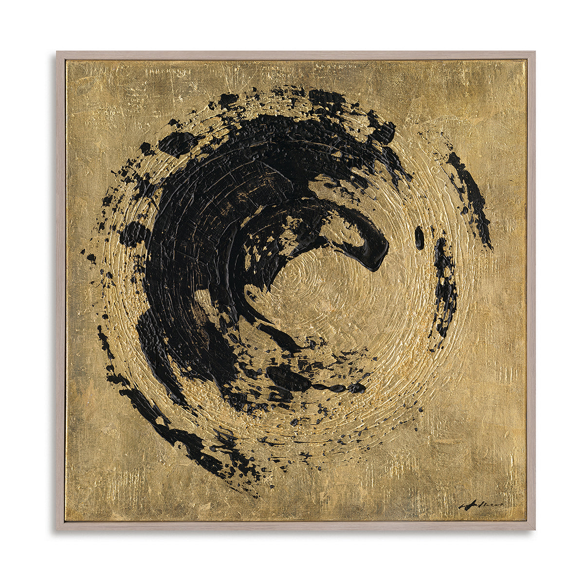 Abstract Expressionism Wall Art Hand-painted Texture Canvas Modern Warm Tones Living Room Decoration