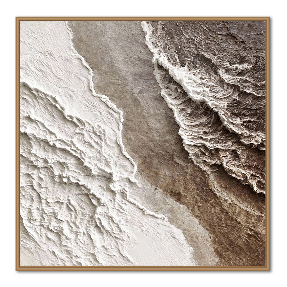 Tidal Symphony Handcrafted Painting-square canvas