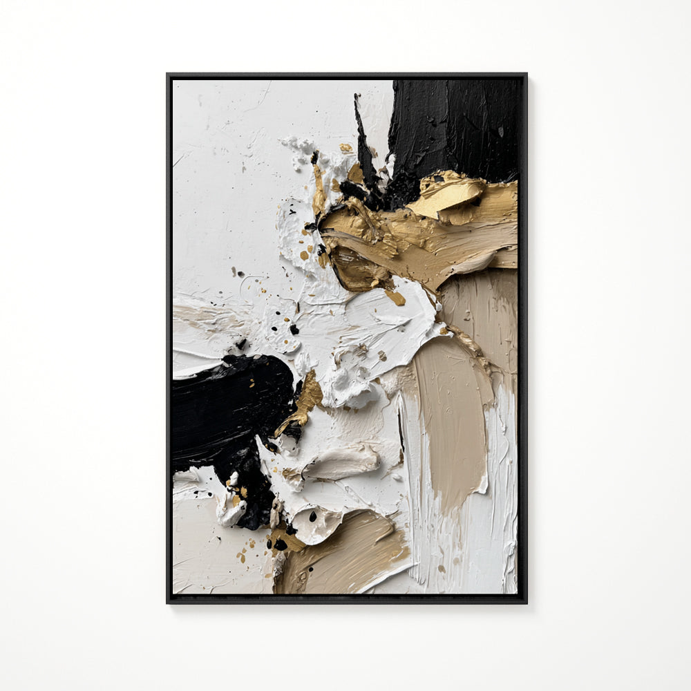 Handcrafted Painting Golden Whispers A Harmonious Dance of Texture and Light