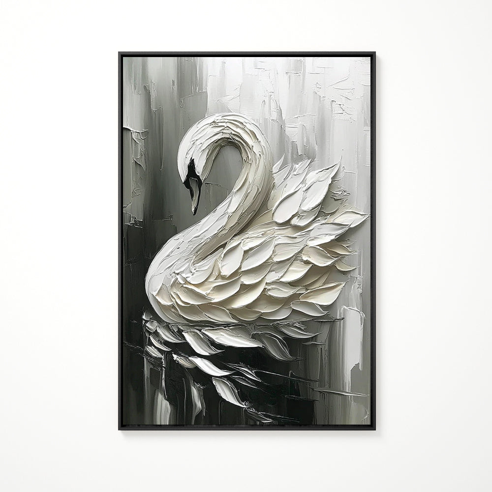Handcrafted Painting The Swan's Dance Wall Decor