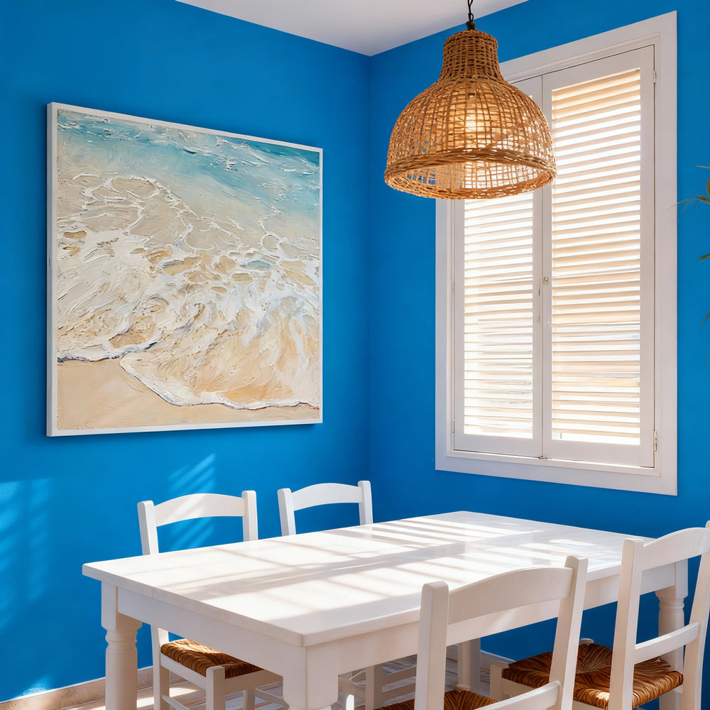 Whisper of Waves – Contemporary Seascape Style Handmade Oil Painting Wall Art