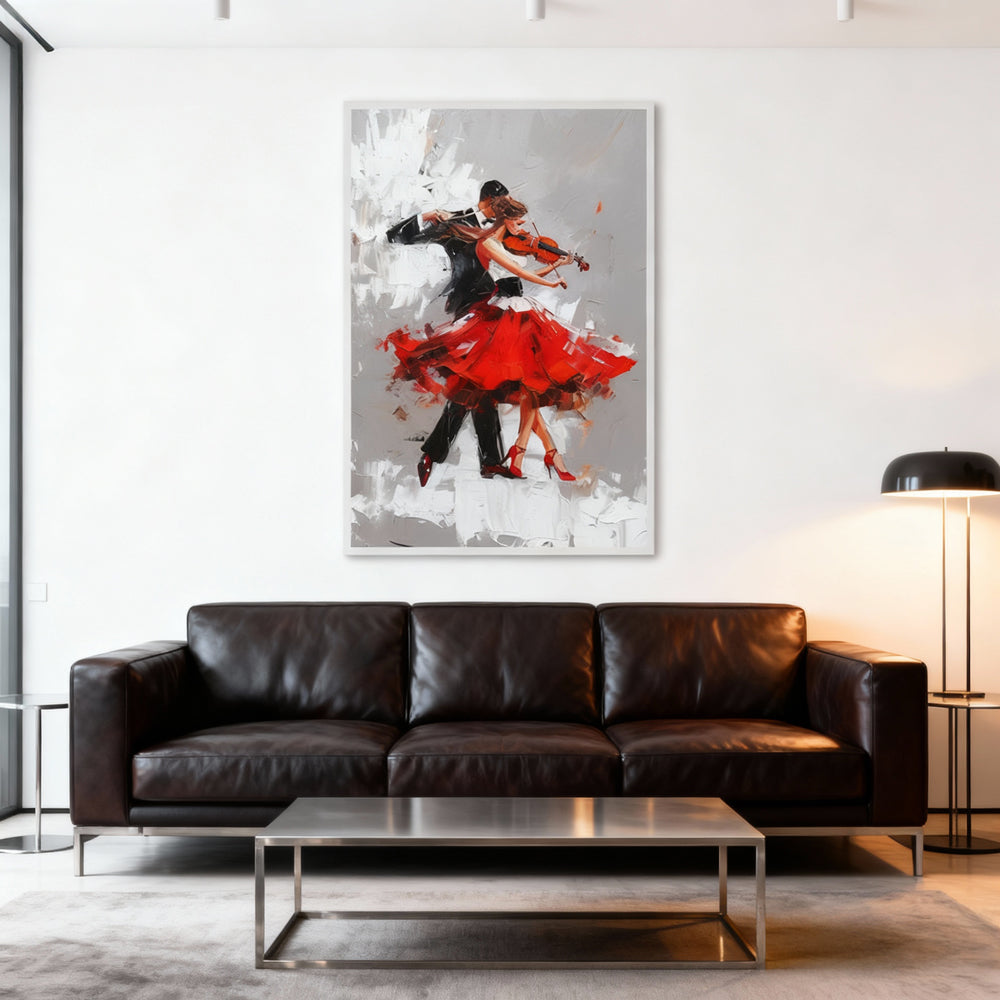 Dance of Passion – Modern Impressionist Style Handmade Oil Painting Wall Art
