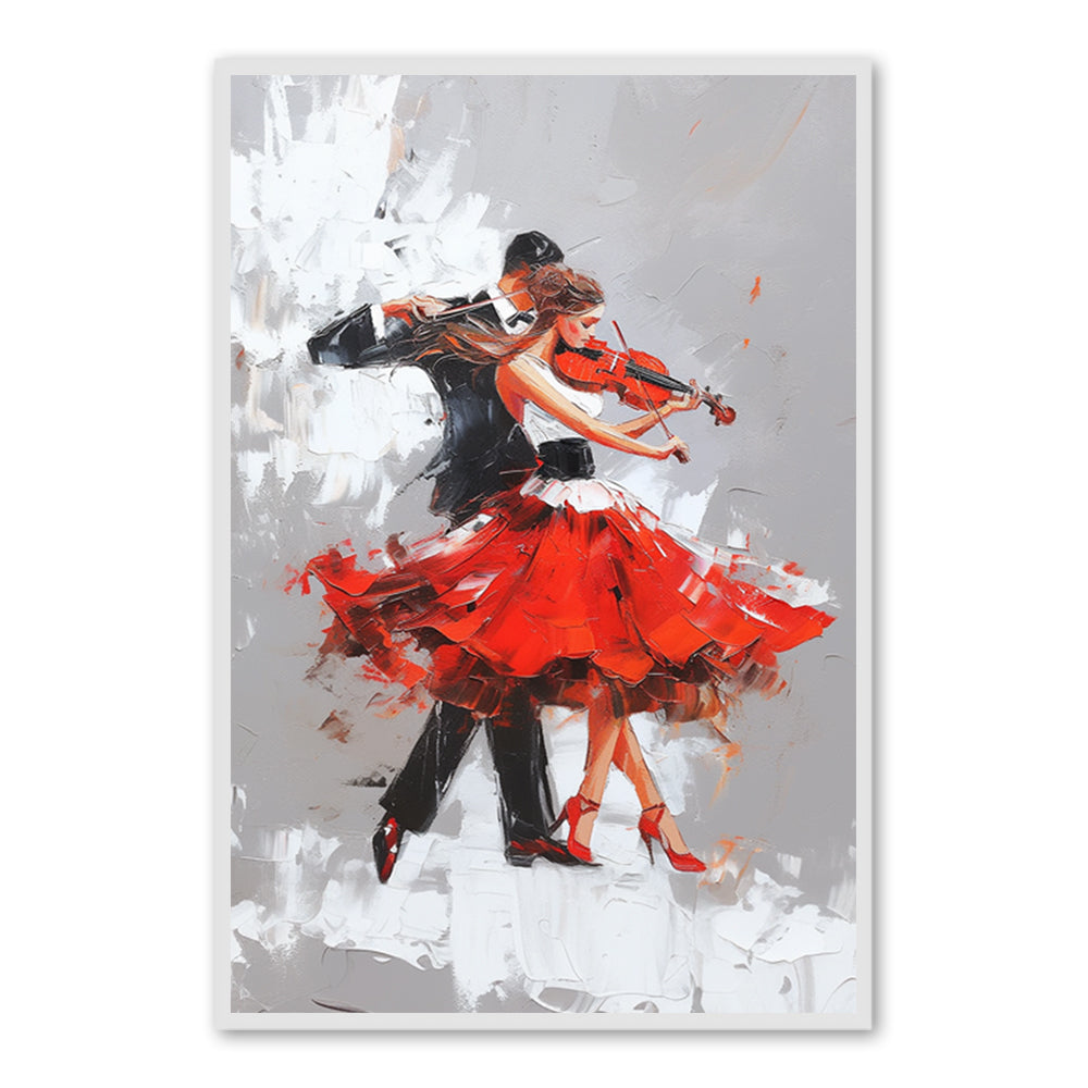 Dance of Passion – Modern Impressionist Style Handmade Oil Painting Wall Art