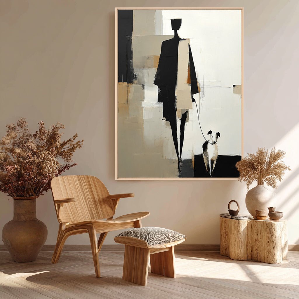 Handcrafted Painting Silent Stroll A Handmade Abstract Journey