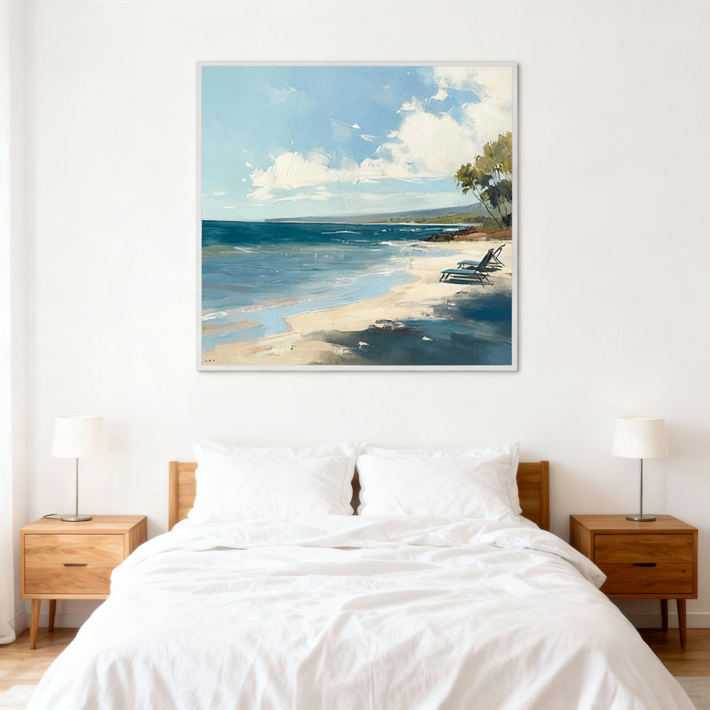 Whispers of the Sea – Modern Impressionist Coastal Landscape Handmade Oil Painting Wall Art
