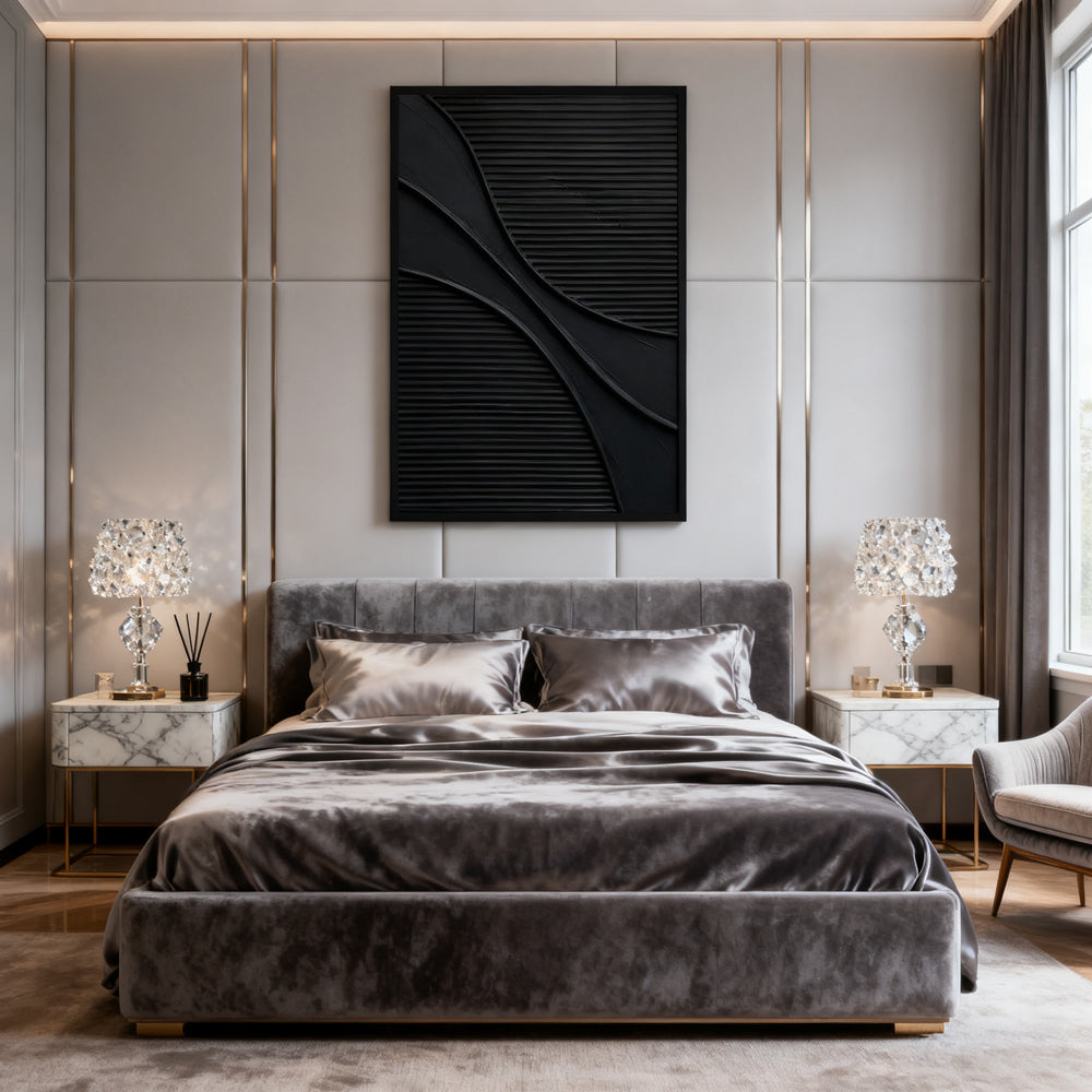 Black Flow Texture – Minimalist Abstract Style