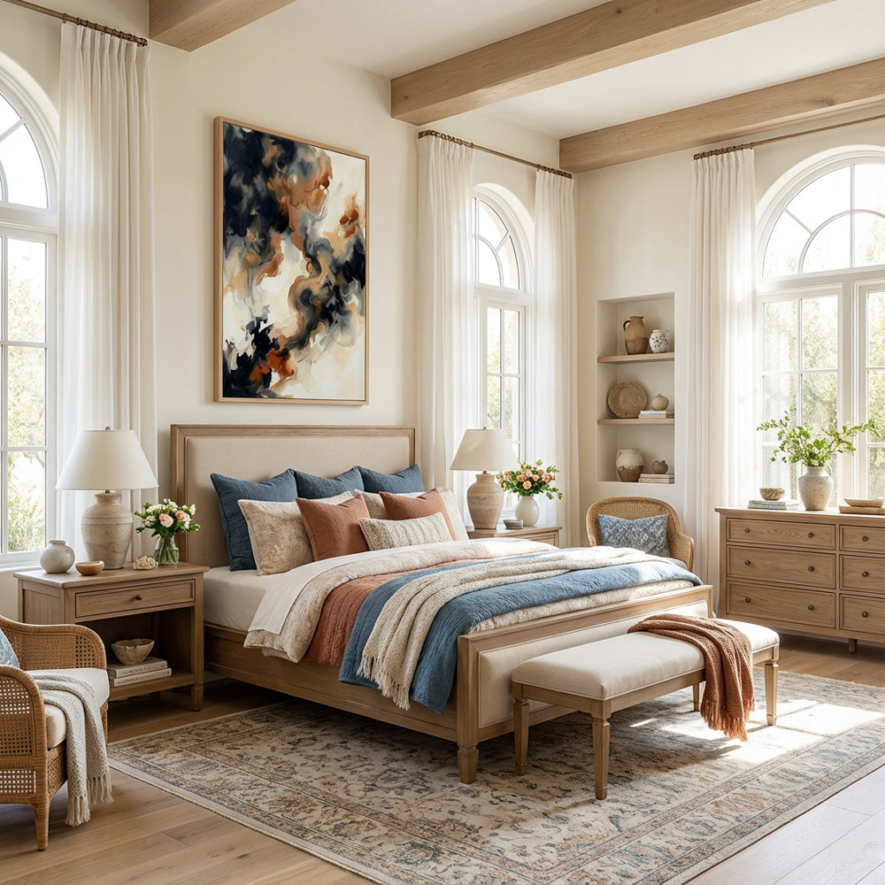 Silent Flow Harmony | Contemporary Abstract Fluid Style Hand-Painted Oil Painting Wall Art