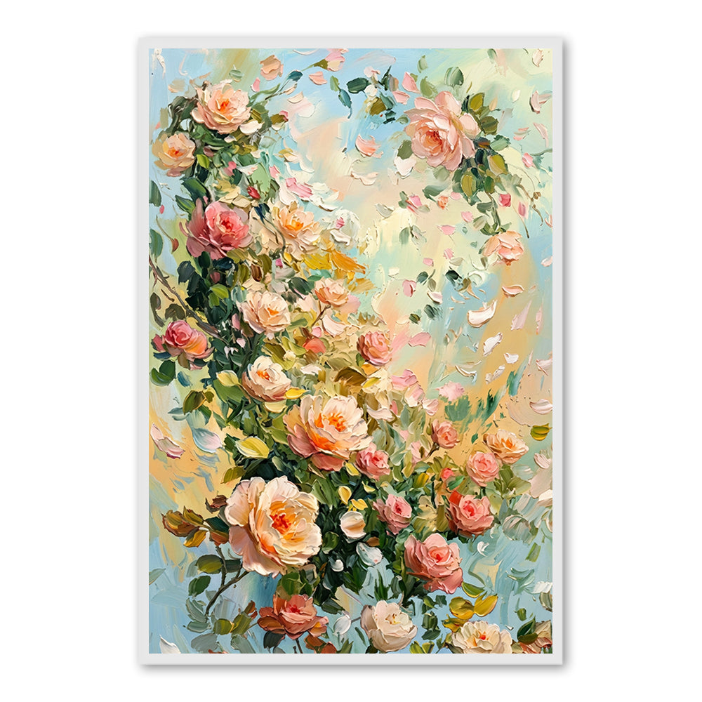 Blooming Whispers of Spring – Impressionist Floral Garden Oil-Style Artwork original oil painting