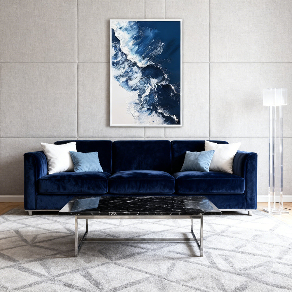 Ocean Wave Surge Theme Painting – Modern Abstract Style Handmade Texture Wall Art