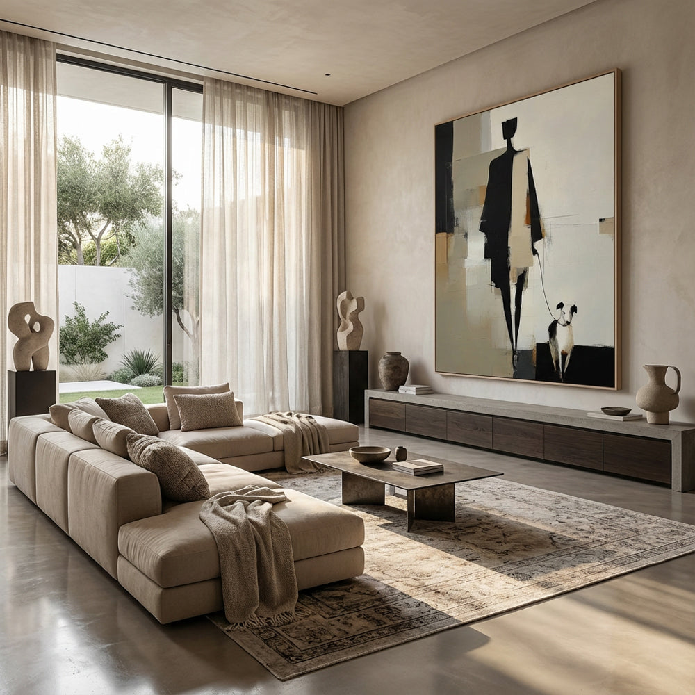 Handcrafted Painting Silent Stroll A Handmade Abstract Journey