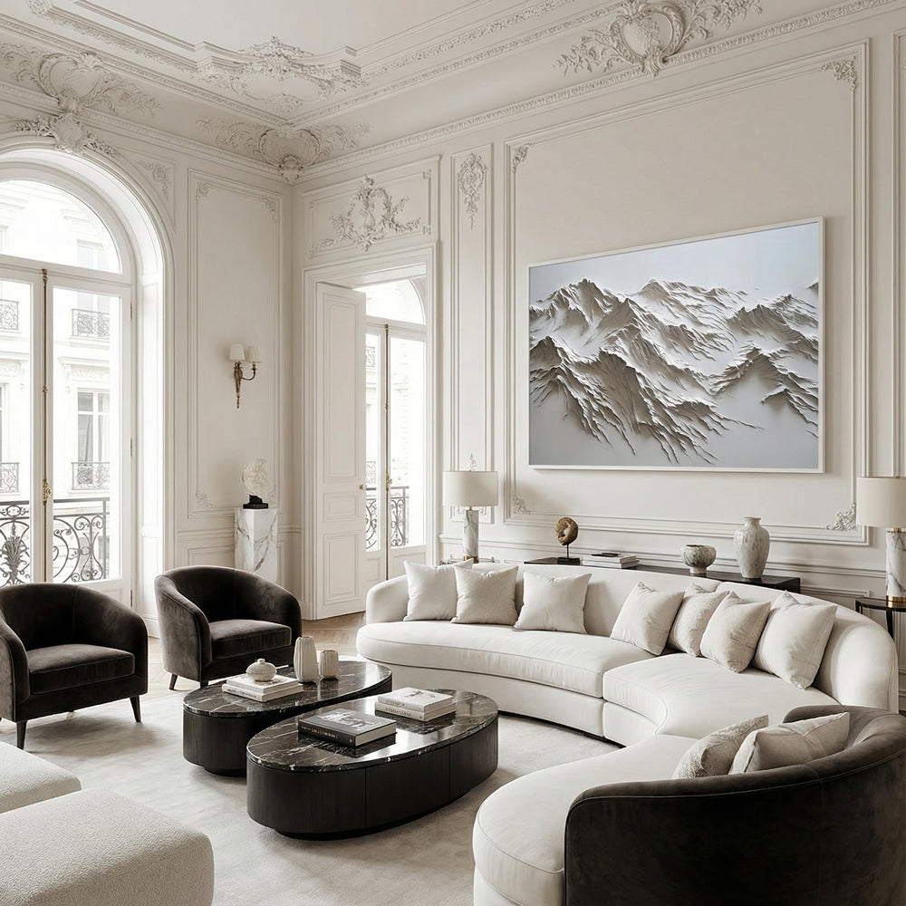 Mountain Landscape Paper Relief Art, 3D Wall Art, Handcrafted Mountain Design Texture Paintings