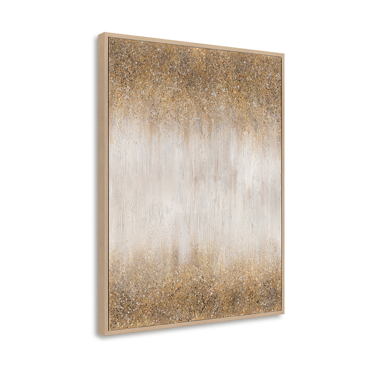 Handgemalte Leinwand Wandkunst Golden Strukturiert Abstrakt Farbverlauf 