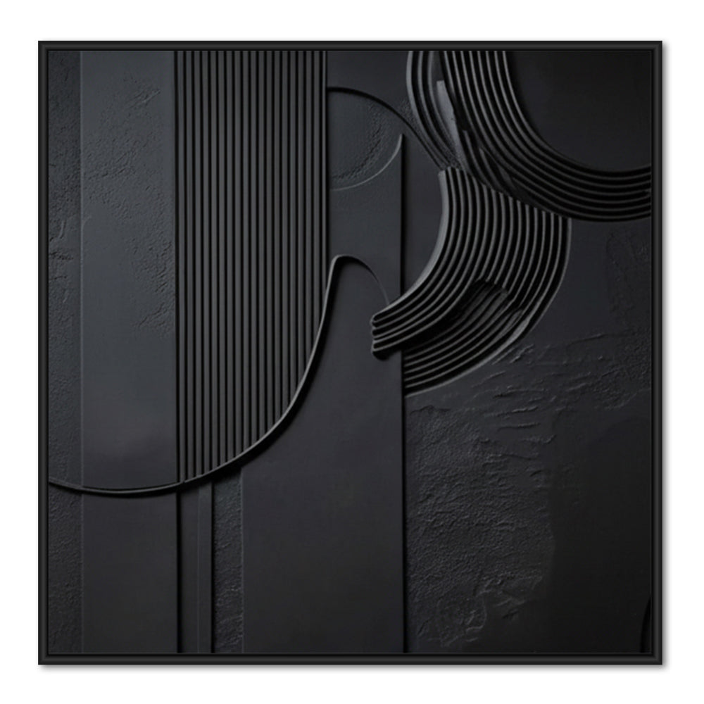 Obsidian Flow Handmade Painting-square canvas