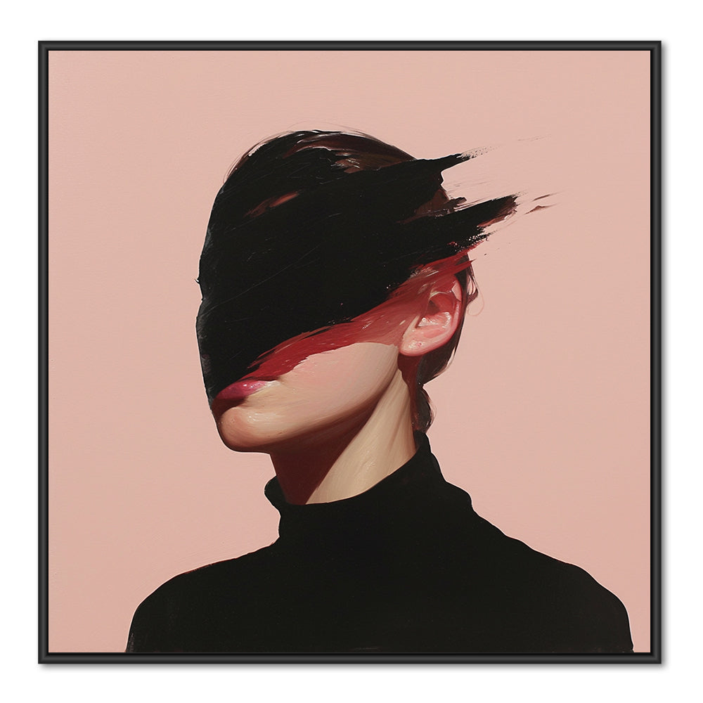 Fragmented Identity – Contemporary Abstract Portrait Style Handmade Oil Painting Wall Art