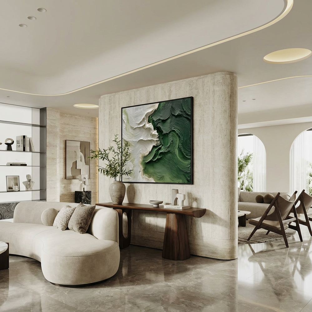 Serpentine Forests Handcrafted Painting-square canvas