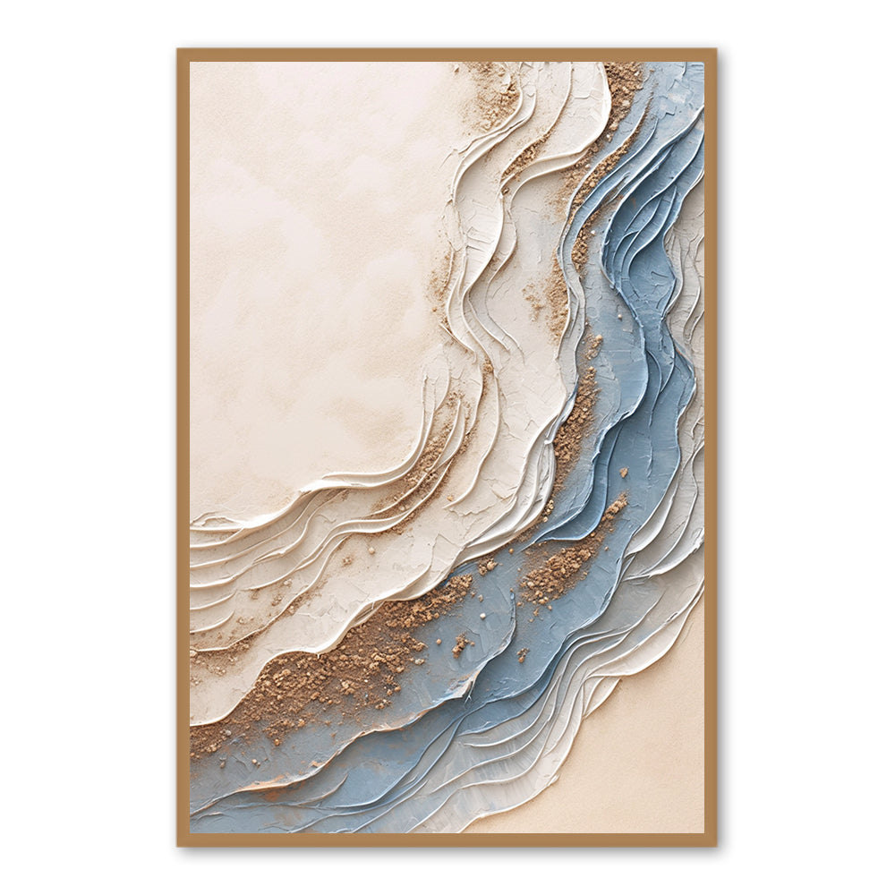 Serene Shoreline – Handcrafted Ocean Waves Painting