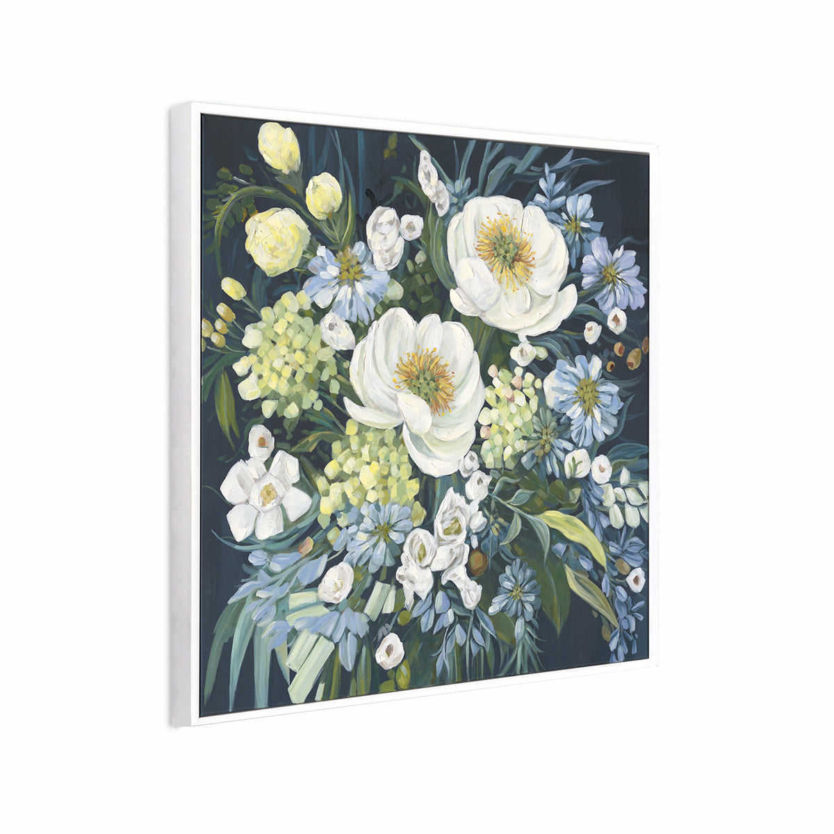 Handgefertigtes Gemälde Serene Bloom Eine zeitlose florale Eleganz 
