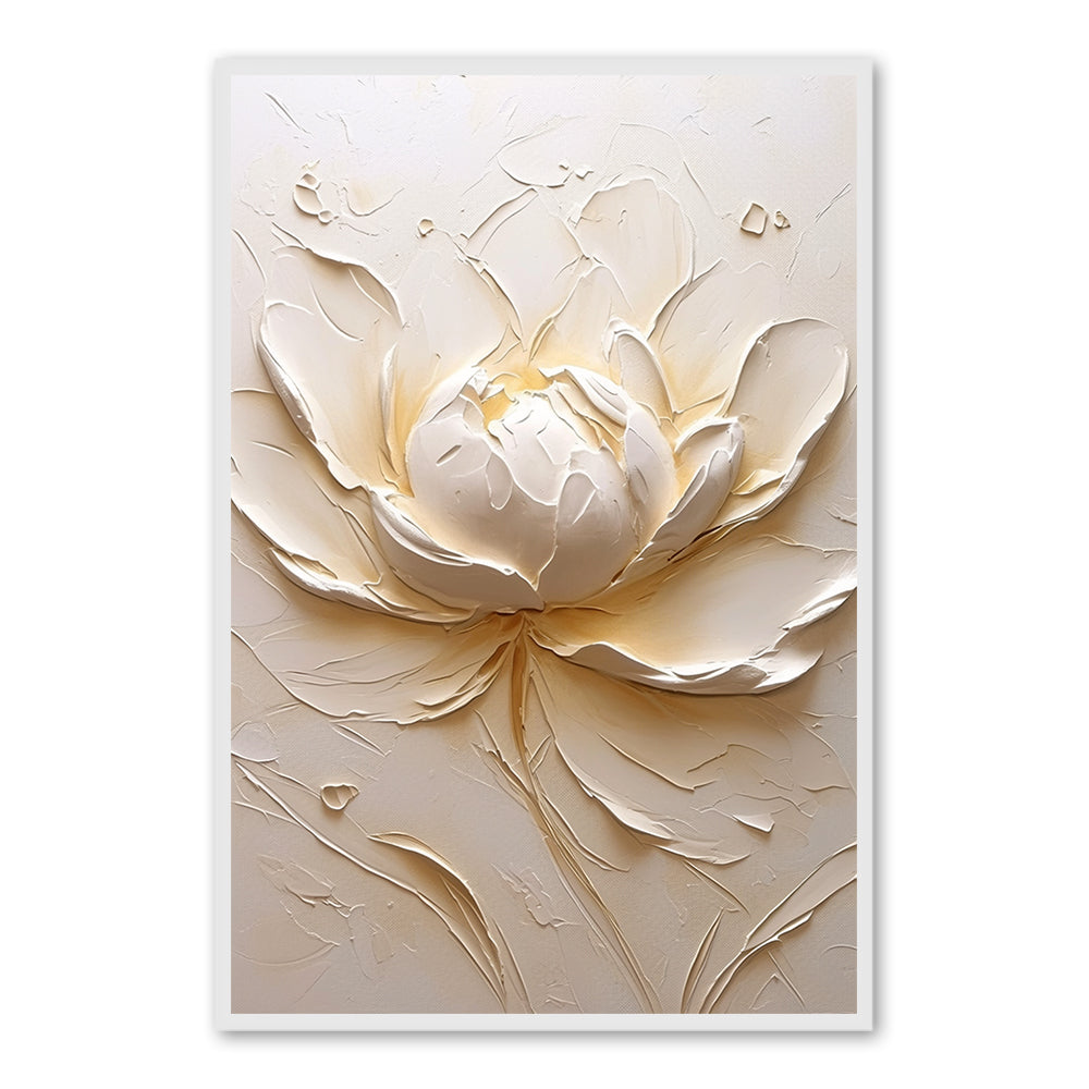 Radiant Petal Texture Art – Impressionistic Floral Style Handmade Oil Painting Wall Art