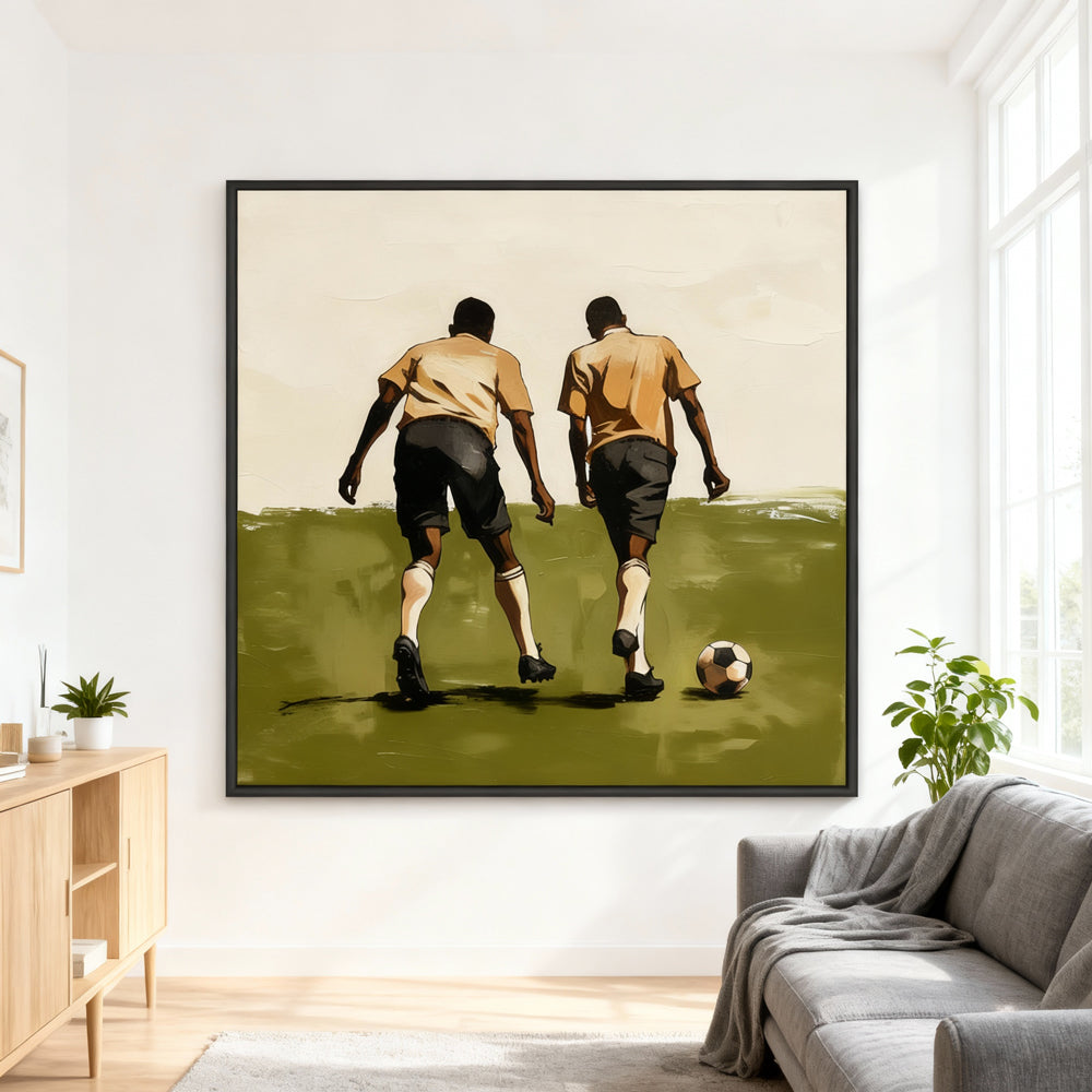 The Field of Youth – Modern Figurative Style Handmade Oil Painting Wall Art