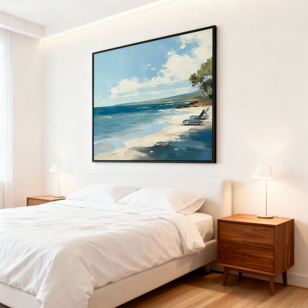 Whispers of the Sea – Modern Impressionist Coastal Landscape Handmade Oil Painting Wall Art
