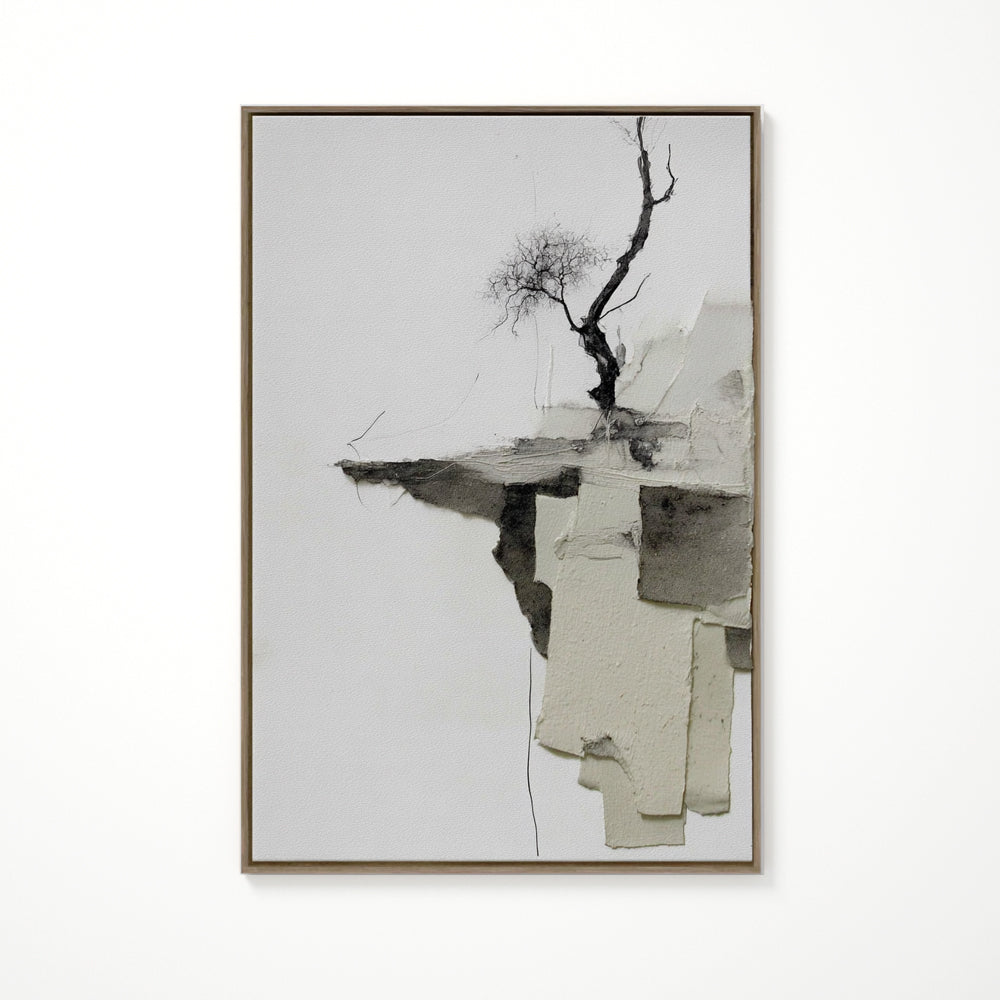 Echoes of Solitude A Handcrafted Reflection on Nature and Stillness Handcrafted Painting