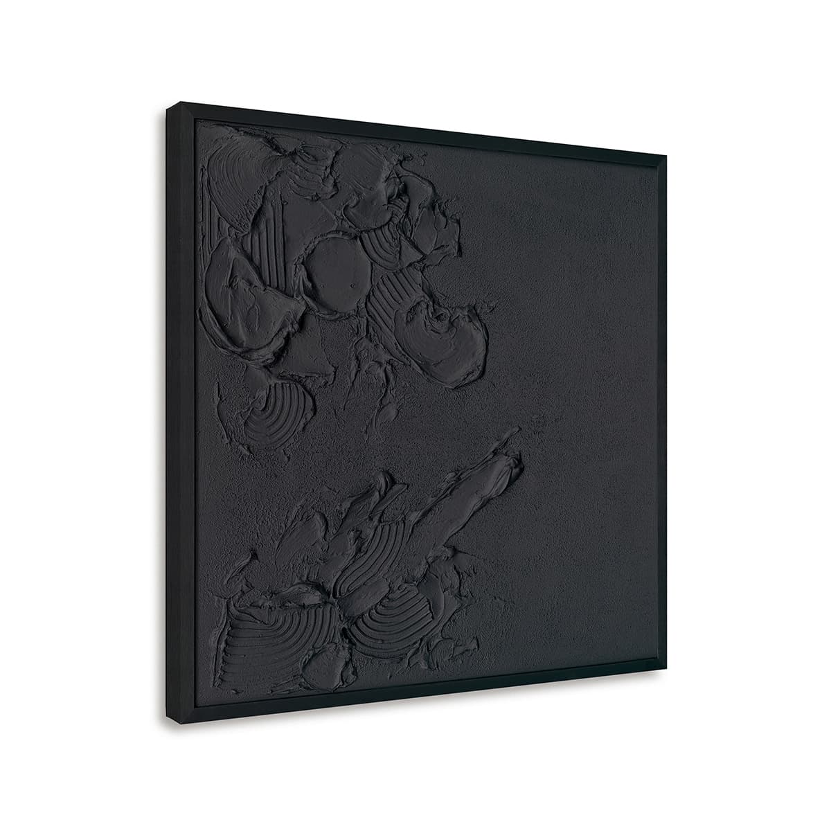 Handmade Abstract Wall Art – Black and White Textured Modern Painting