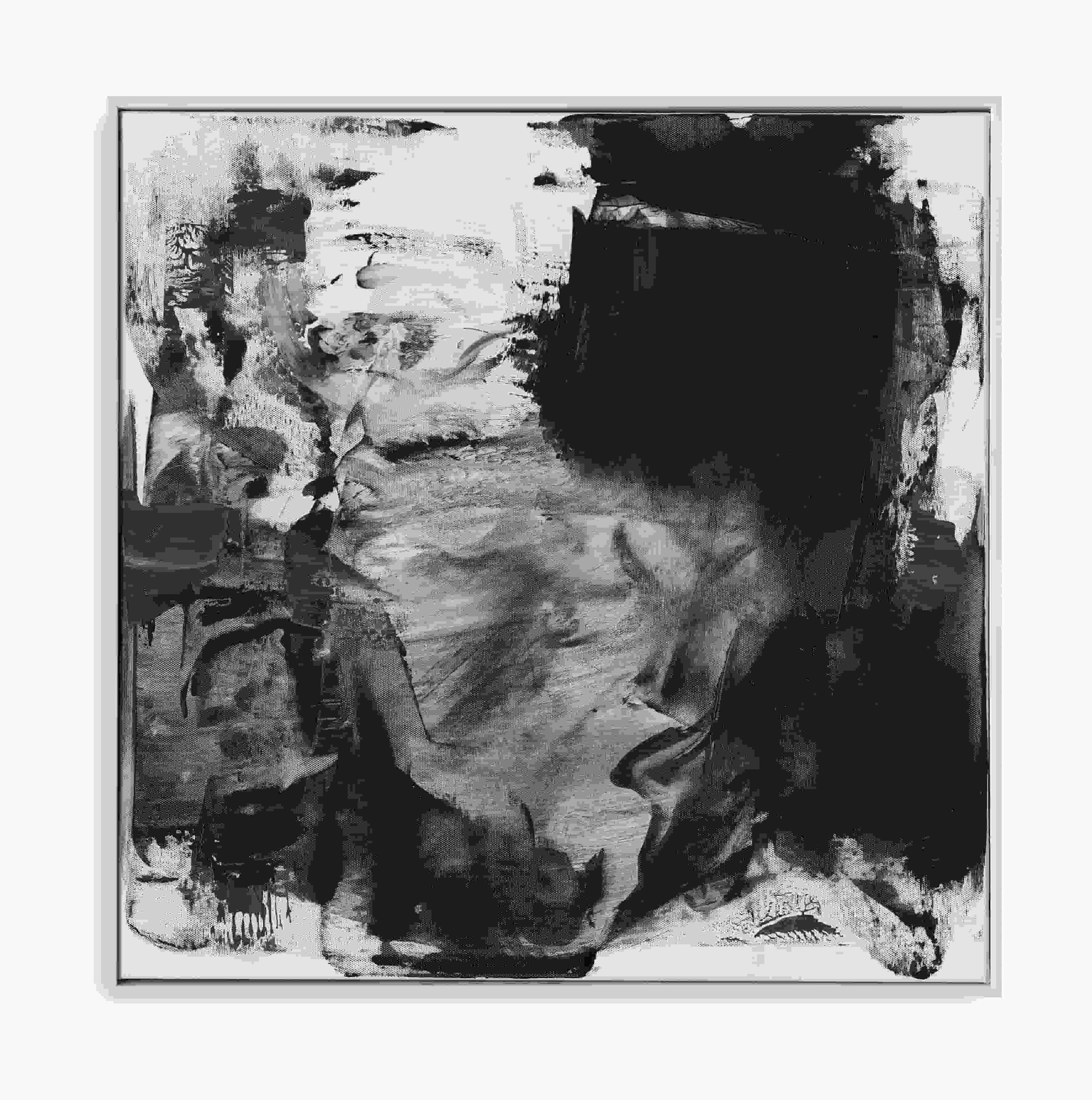 Original Handmade Abstract Wall Art – Black and Gray Textured Modern Painting