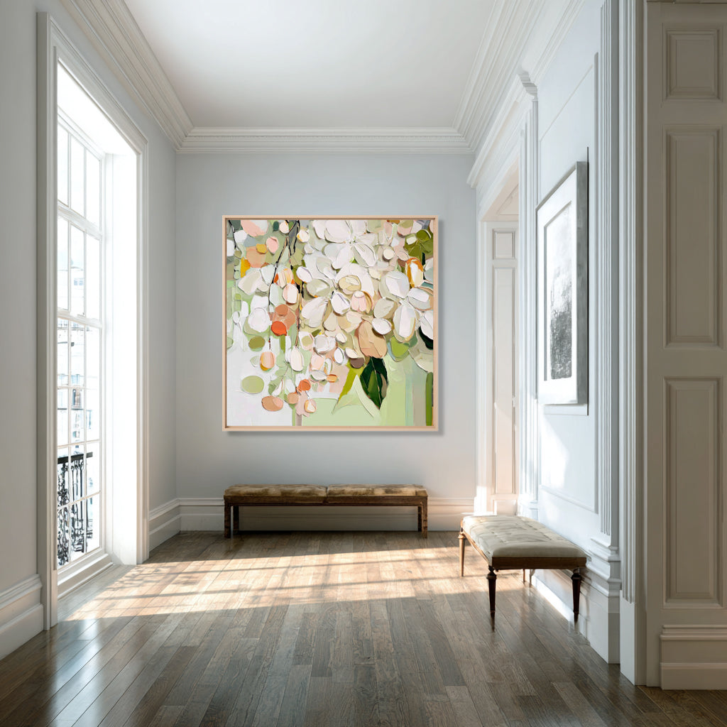 Blossoms in Soft Light Handcrafted Painting