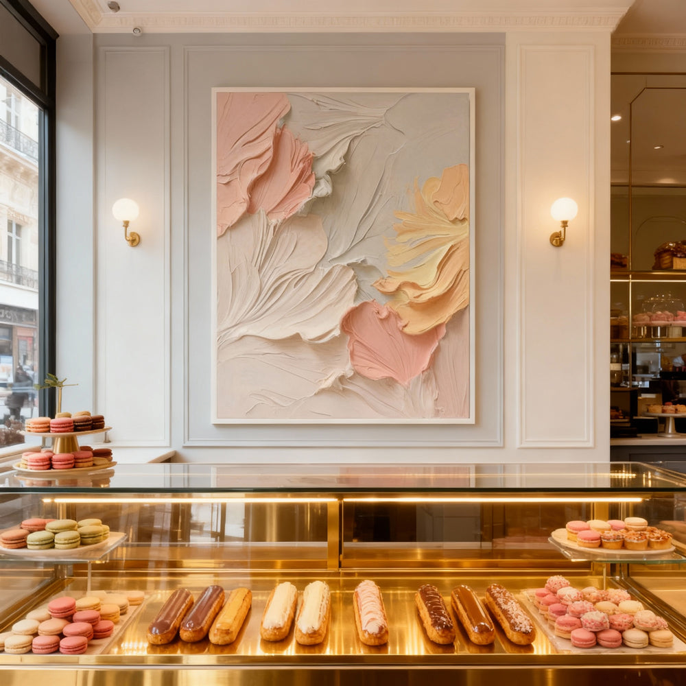 Poem of Clouds – Minimalist Abstract Texture Painting, Handmade Oil Wall Art for Modern Interior Decoration