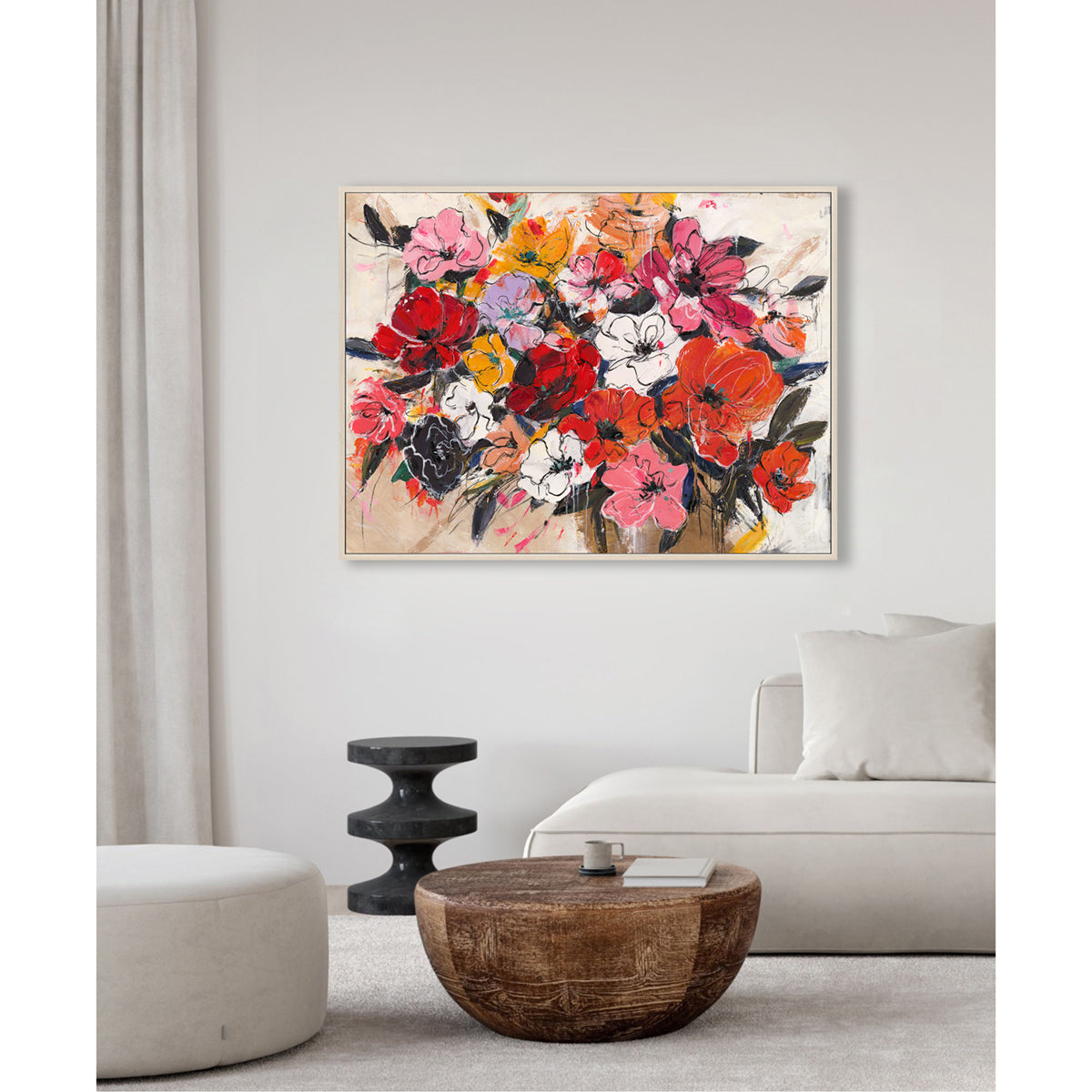 Handgefertigtes Gemälde Frühling in voller Blüte Kräftige Blumenkunst 