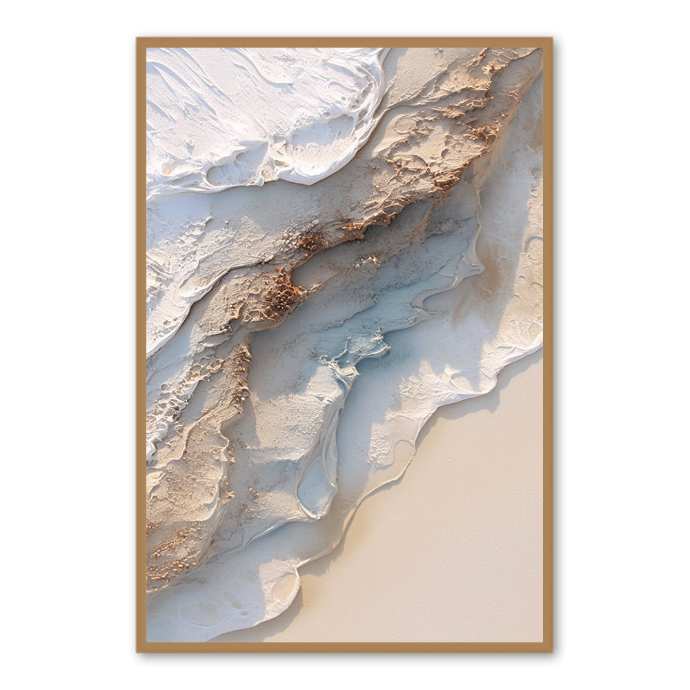 Aerial Sandscape Serenity – Contemporary Textured Hand-Painted Oil Wall Art
