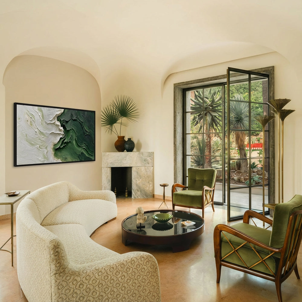 Serpentine Forests Handcrafted Painting-Horizontal Orientation