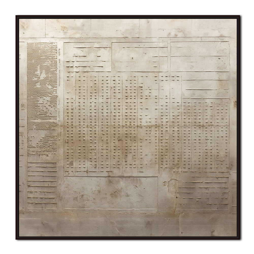 Architectural Memory – Minimalist Abstract Texture Painting, Handmade Oil Wall Art for Modern Interiors