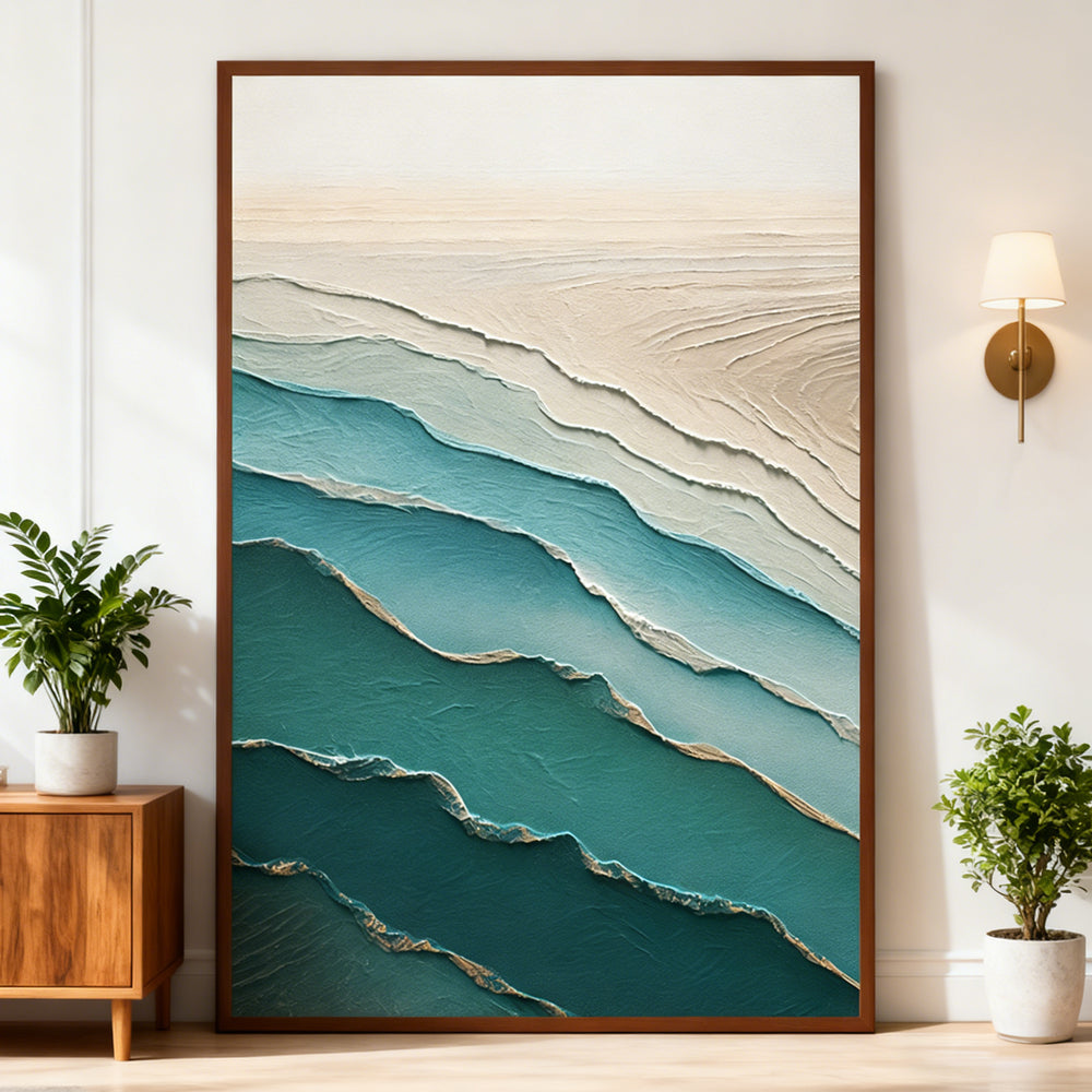 Tides of Serenity – Abstract Texture Style Wall Art