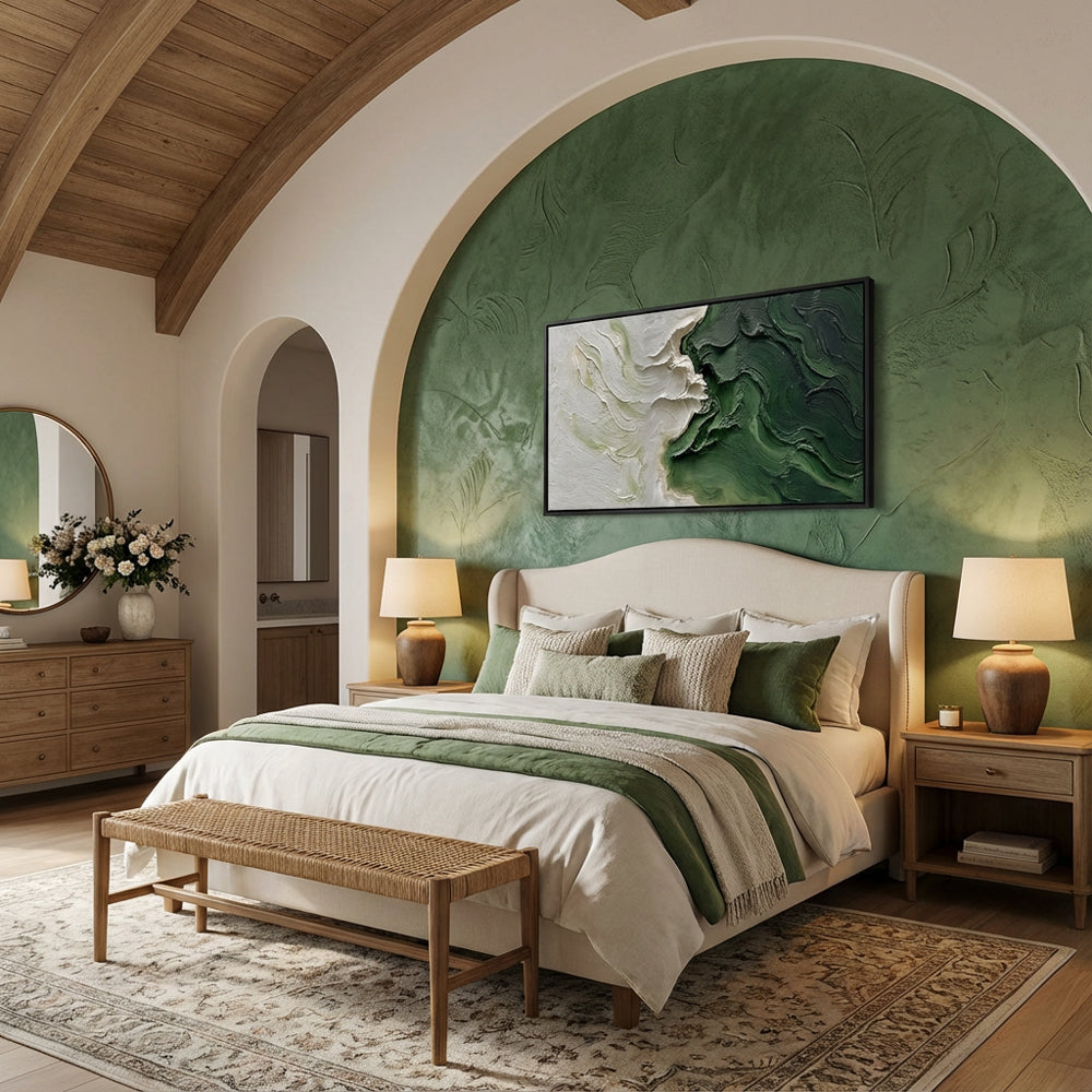 Serpentine Forests Handcrafted Painting-Horizontal Orientation