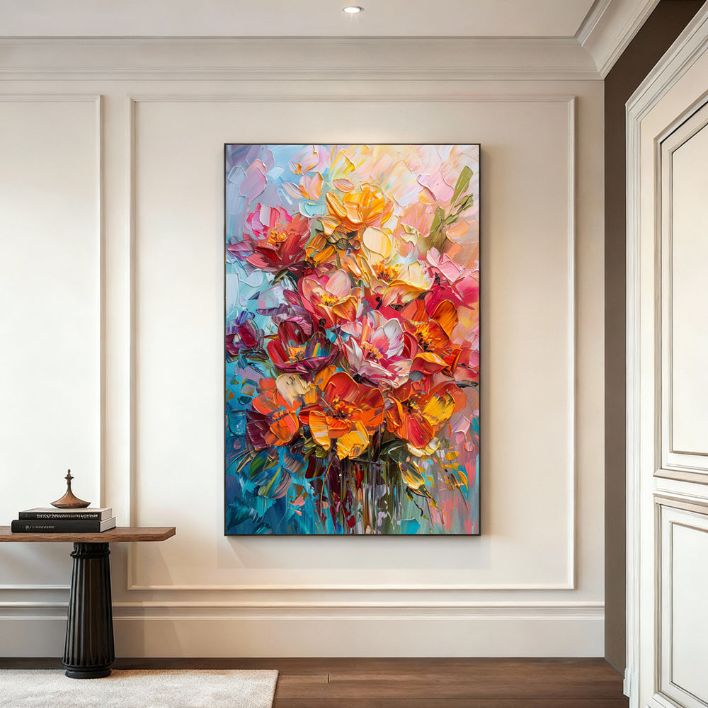 Morning Blossoms – Impressionist Floral Texture Painting