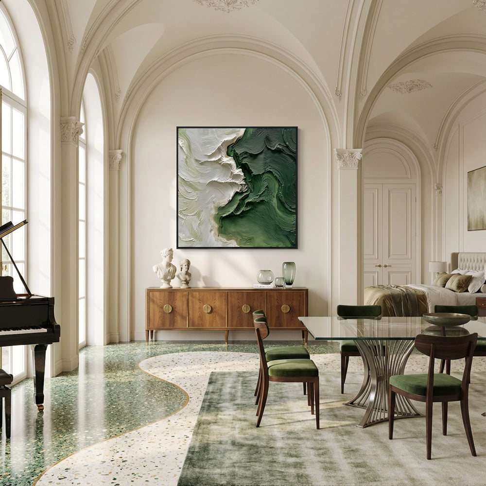 Serpentine Forests Handcrafted Painting-square canvas