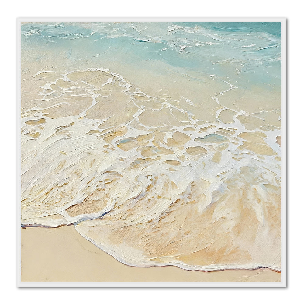 Whisper of Waves – Contemporary Seascape Style Handmade Oil Painting Wall Art