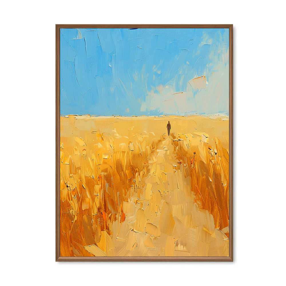 Path of Light – Impressionist Landscape Texture Painting, Handmade Oil Wall Art