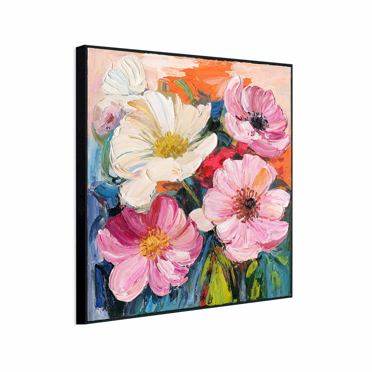 Handmade Painting Vibrant Floral Beauty