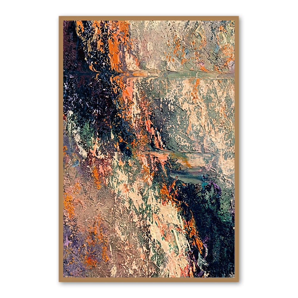 Chromatic Drift — Contemporary Abstract Textured Handmade Oil Painting Wall Art
