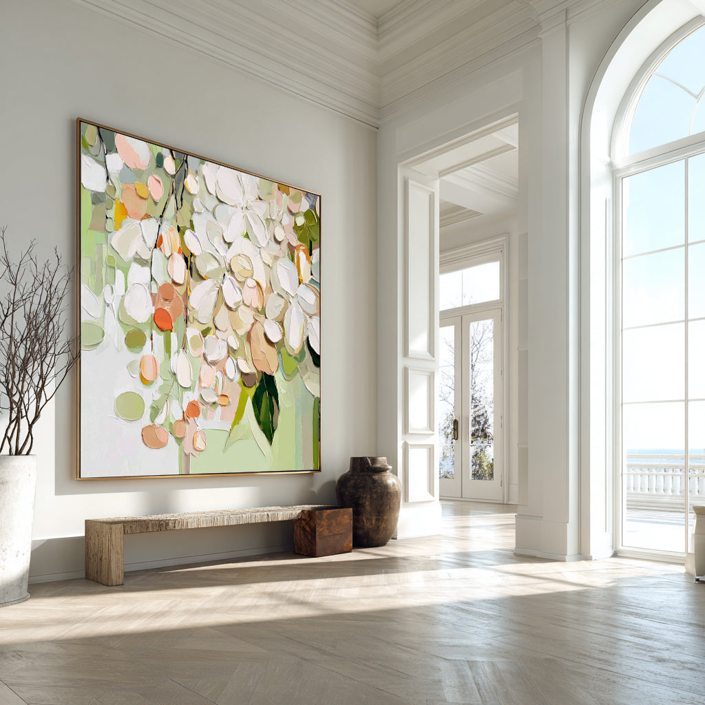 Blossoms in Soft Light Handcrafted Painting