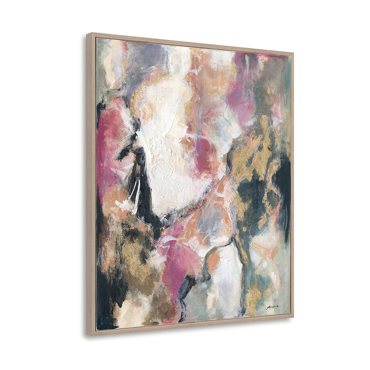 Abstract Expressionism Wall Art Hand-painted Texture Canvas Modern Warm Tones Living Room Decoration