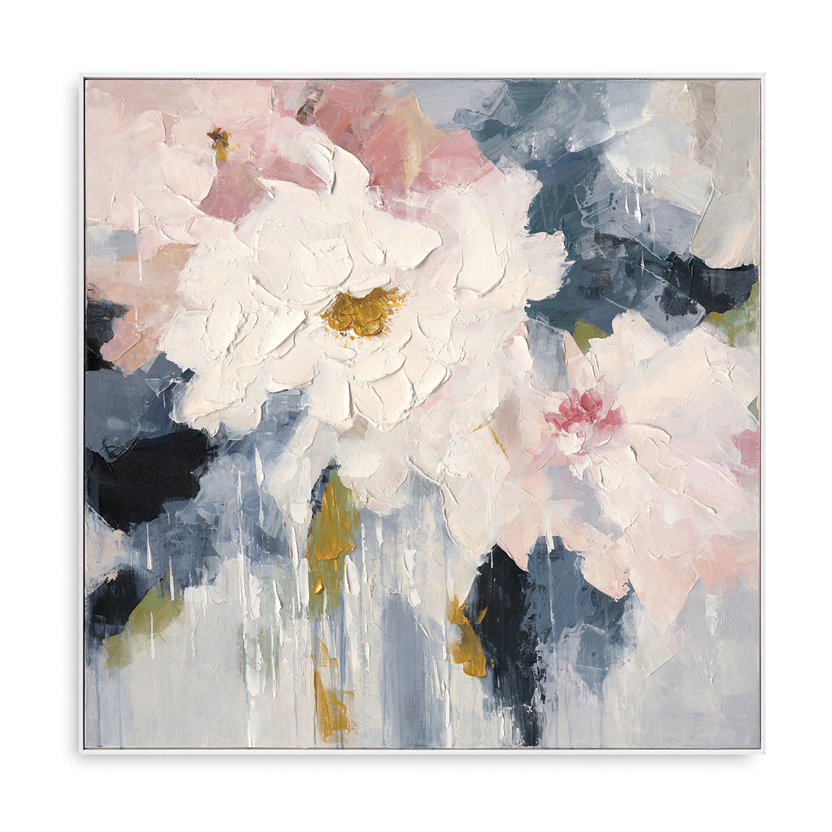 Abstract Floral Wall Art Hand-painted Texture Canvas Modern Minimalist Style Home Decoration