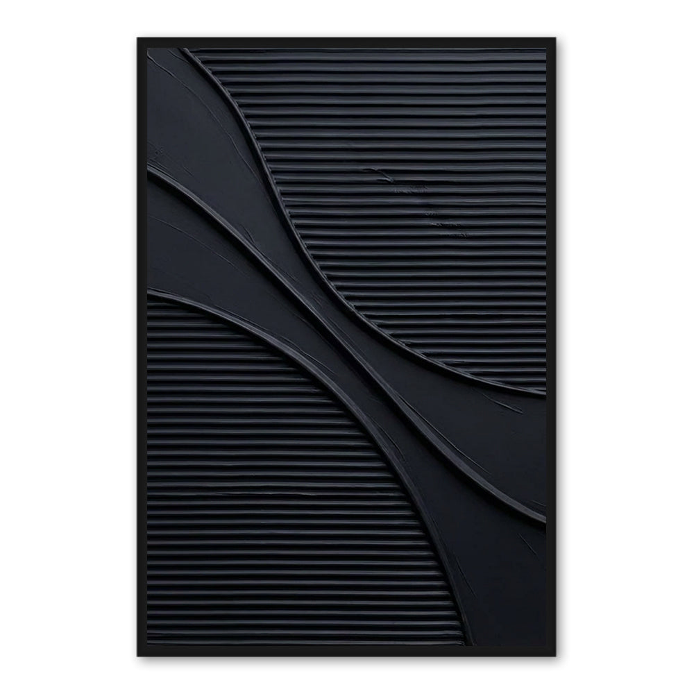 Black Flow Texture – Minimalist Abstract Style