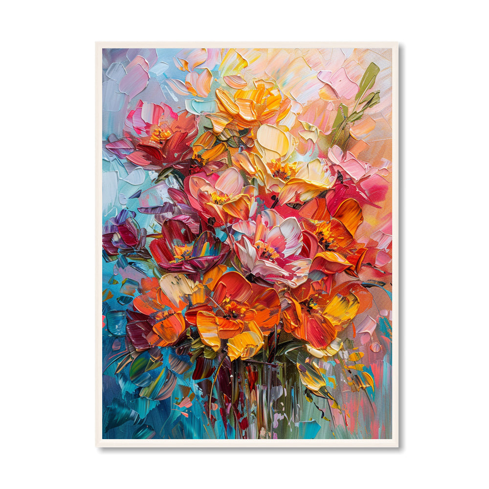 Morning Blossoms – Impressionist Floral Texture Painting
