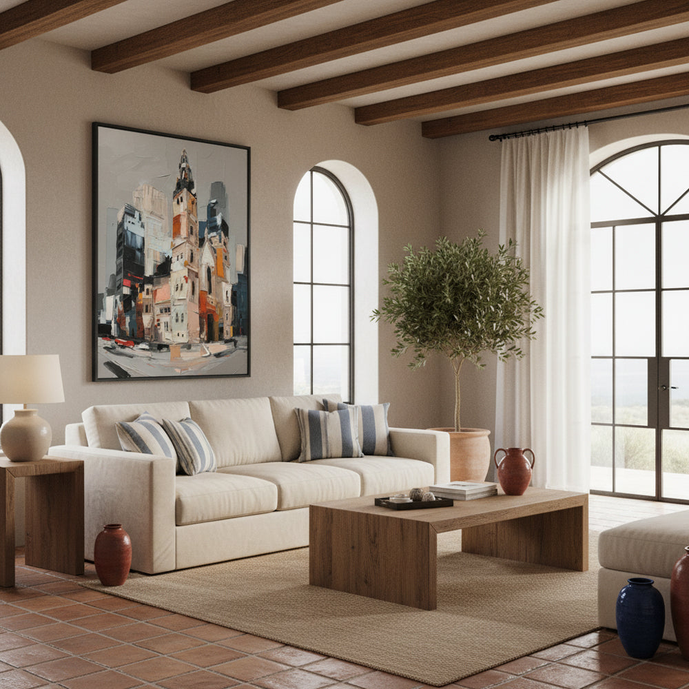 The Pulse of the City Handcrafted Painting