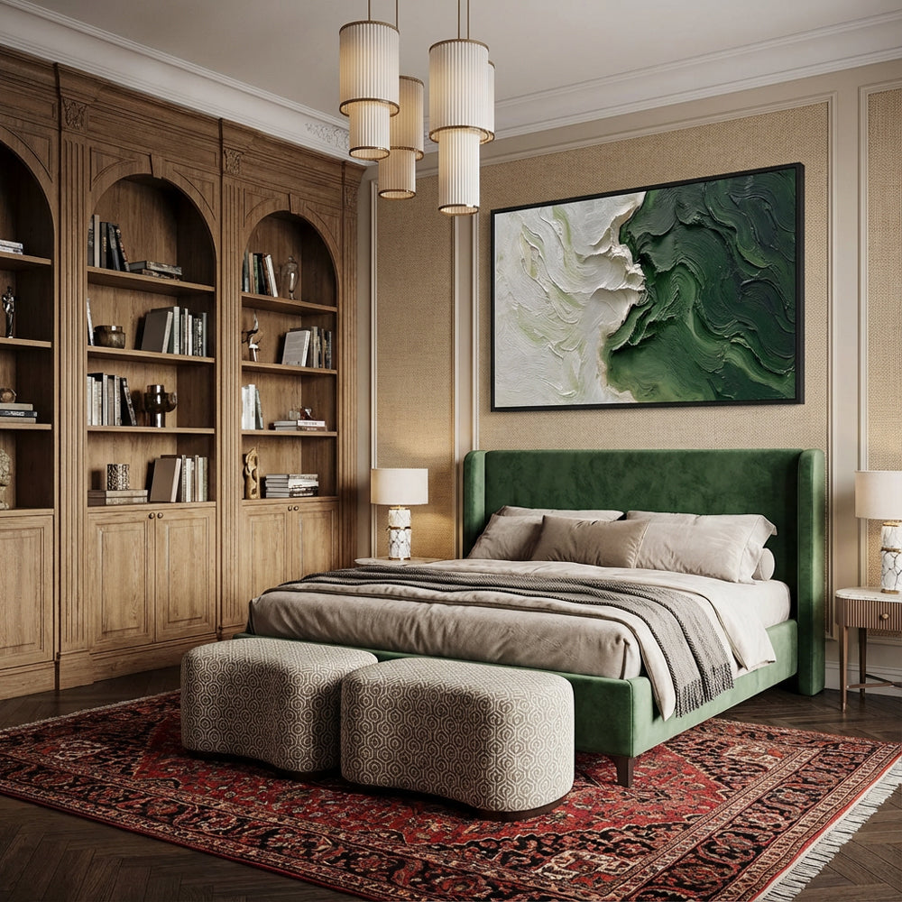 Serpentine Forests Handcrafted Painting-Horizontal Orientation