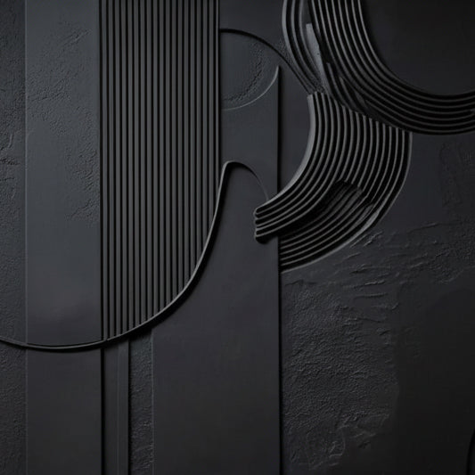 Obsidian Flow Handmade Painting-square canvas